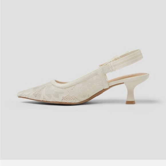 A new Day raffia Milan sling back pumps NEW in box - Picture 3 of 9